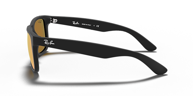 RB4165 Rubber zwart KunststofSunglass Frames van B24, Zijaanzicht