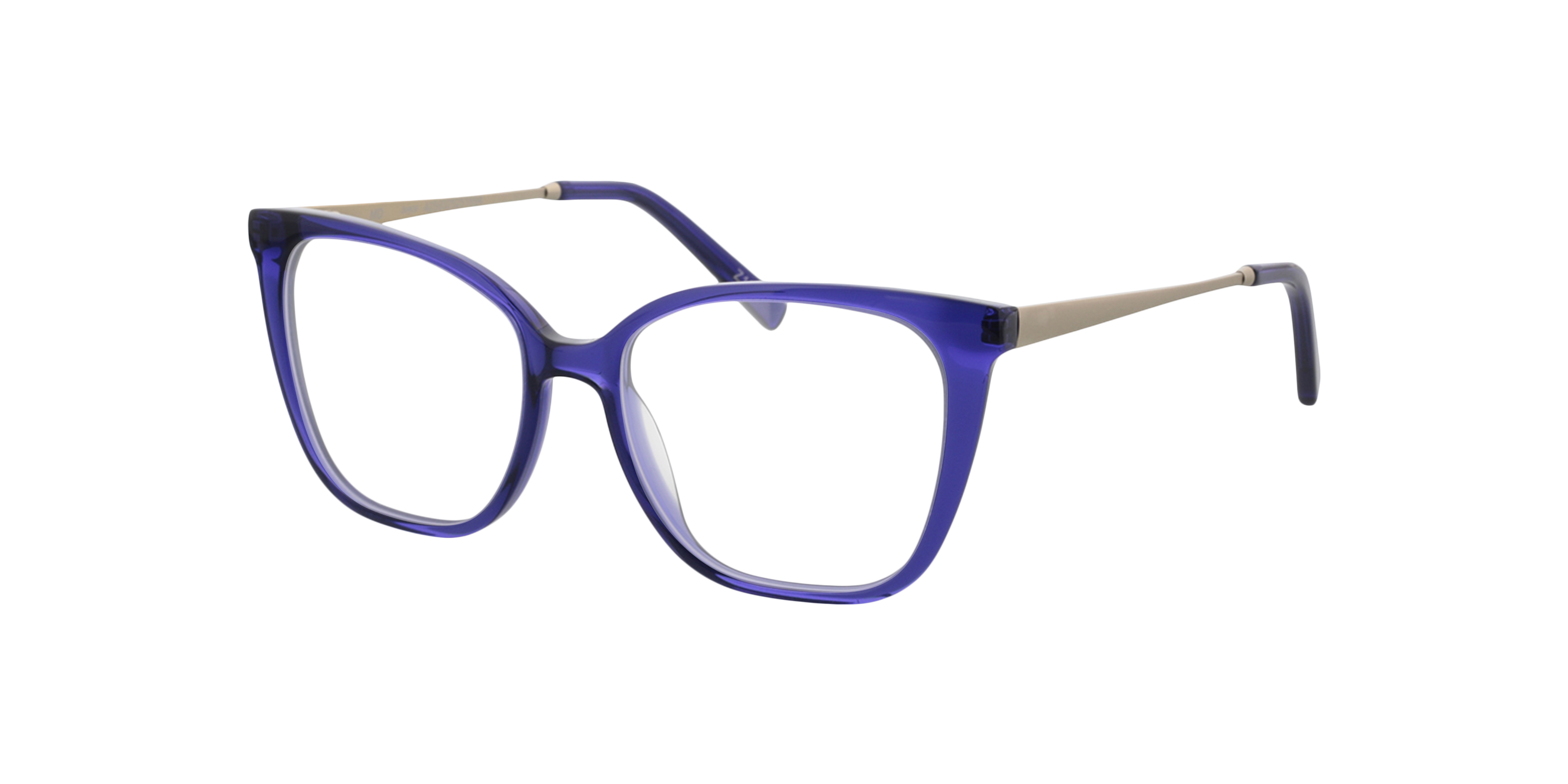 Joyce Kristal paars  &  matzilver AcetaatEyeglass Frames van B24, Hoekweergave