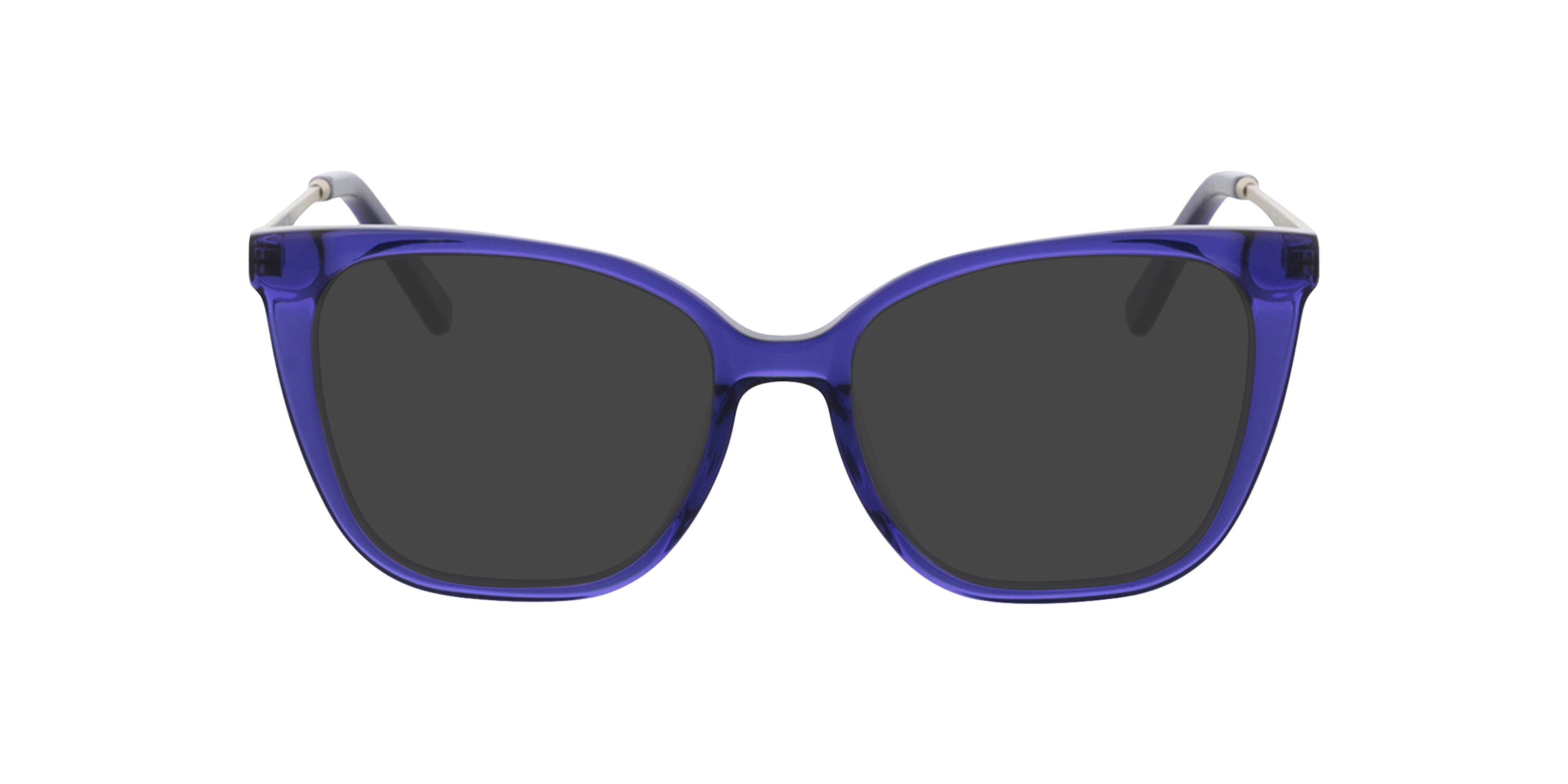 Joyce Kristal paars  &  matzilver AcetaatEyeglass Frames van B24, met getinte lenzen