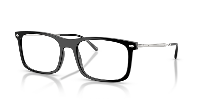 RB7260 Schwarz KunststoffEyeglass Frames von B24, Dreiviertelansicht