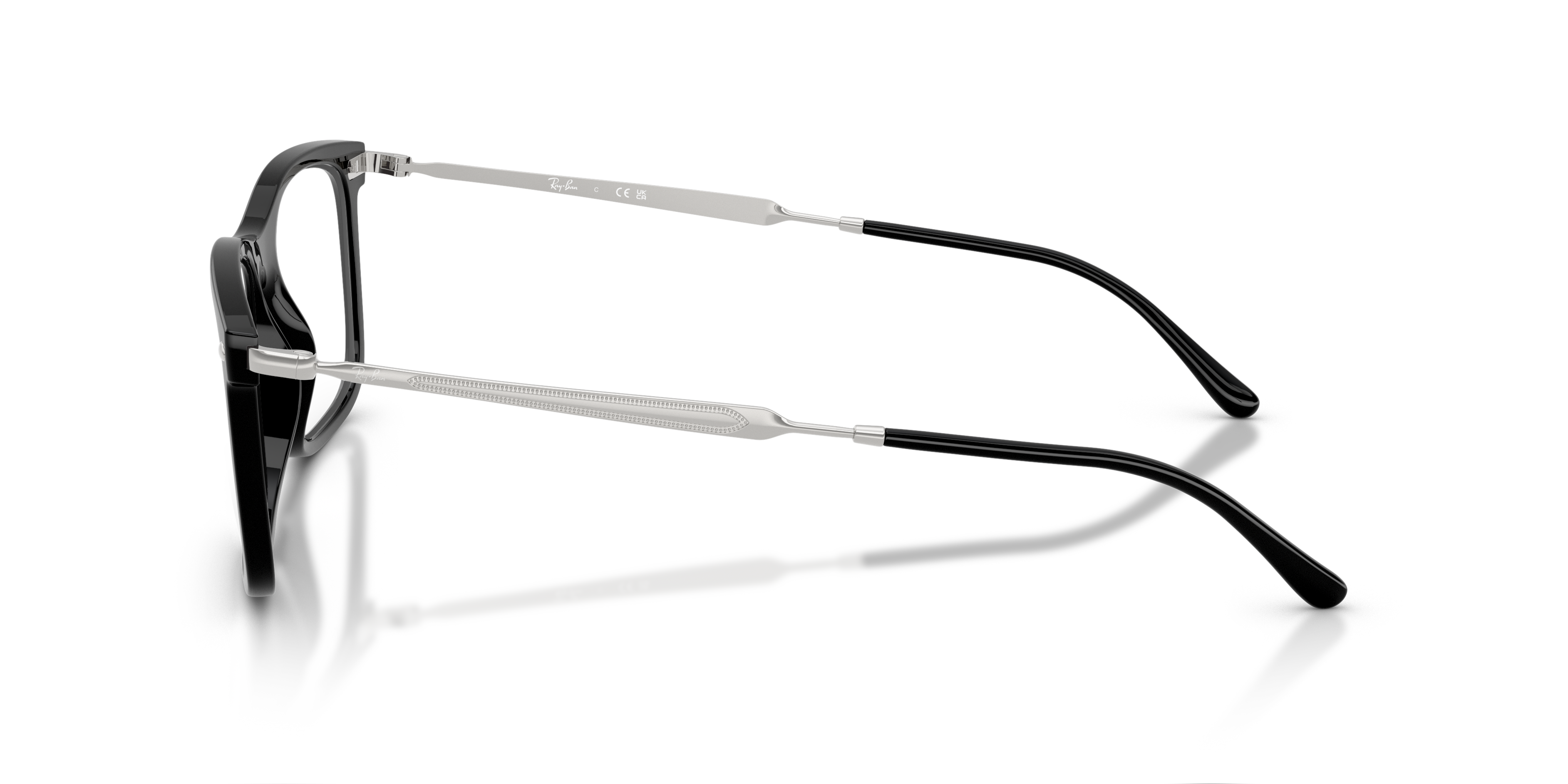 RB7260 Schwarz KunststoffEyeglass Frames von B24, Seitenansicht