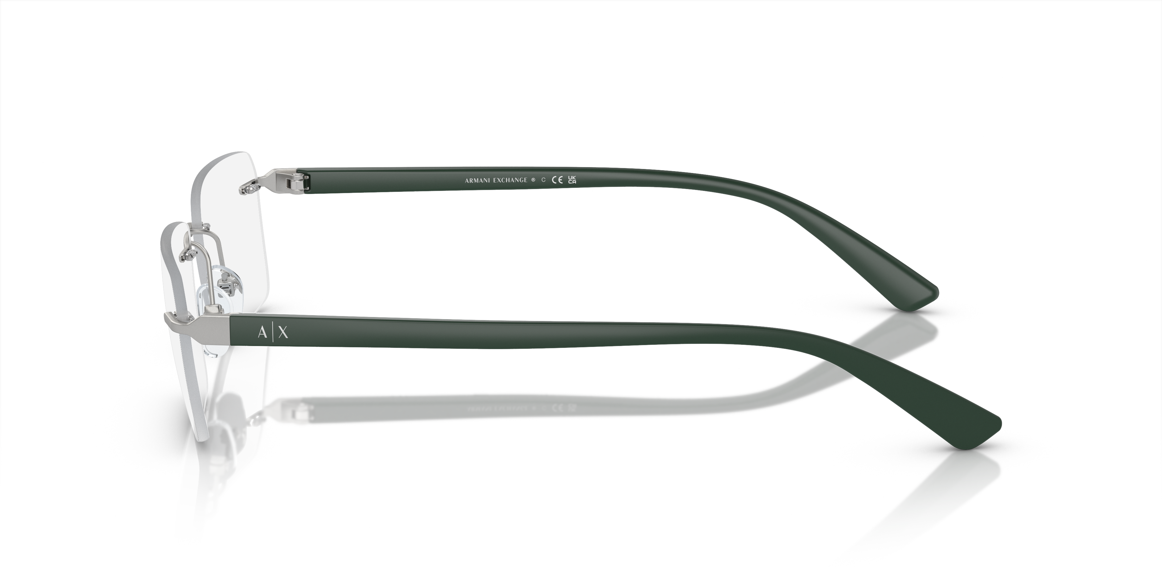 AX1064 Matte Silver MetallEyeglass Frames von B24, Seitenansicht