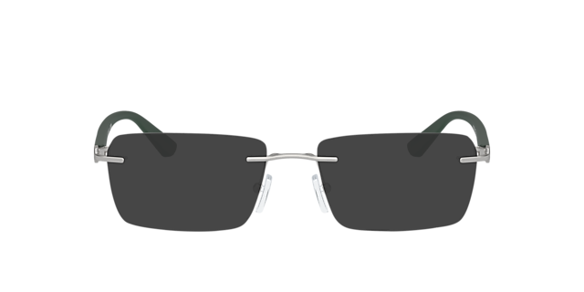 AX1064 Matte Silver MetallEyeglass Frames von B24, mit getönten Gläsern