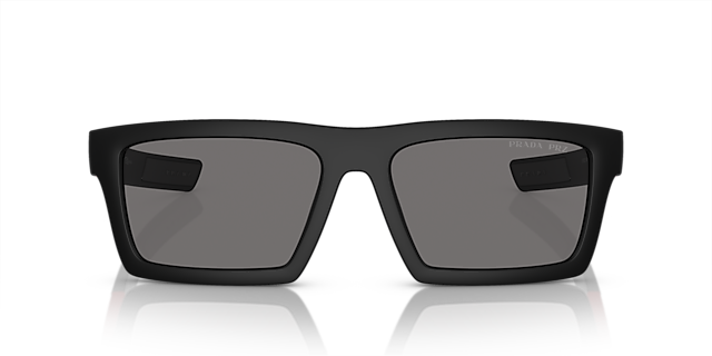 PS 02ZSU Matt Schwarz KunststoffSunglass Frames von B24, Vorderansicht