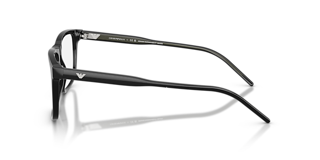 EA3257 Schwarz glänzend AcetatEyeglass Frames von B24, Seitenansicht