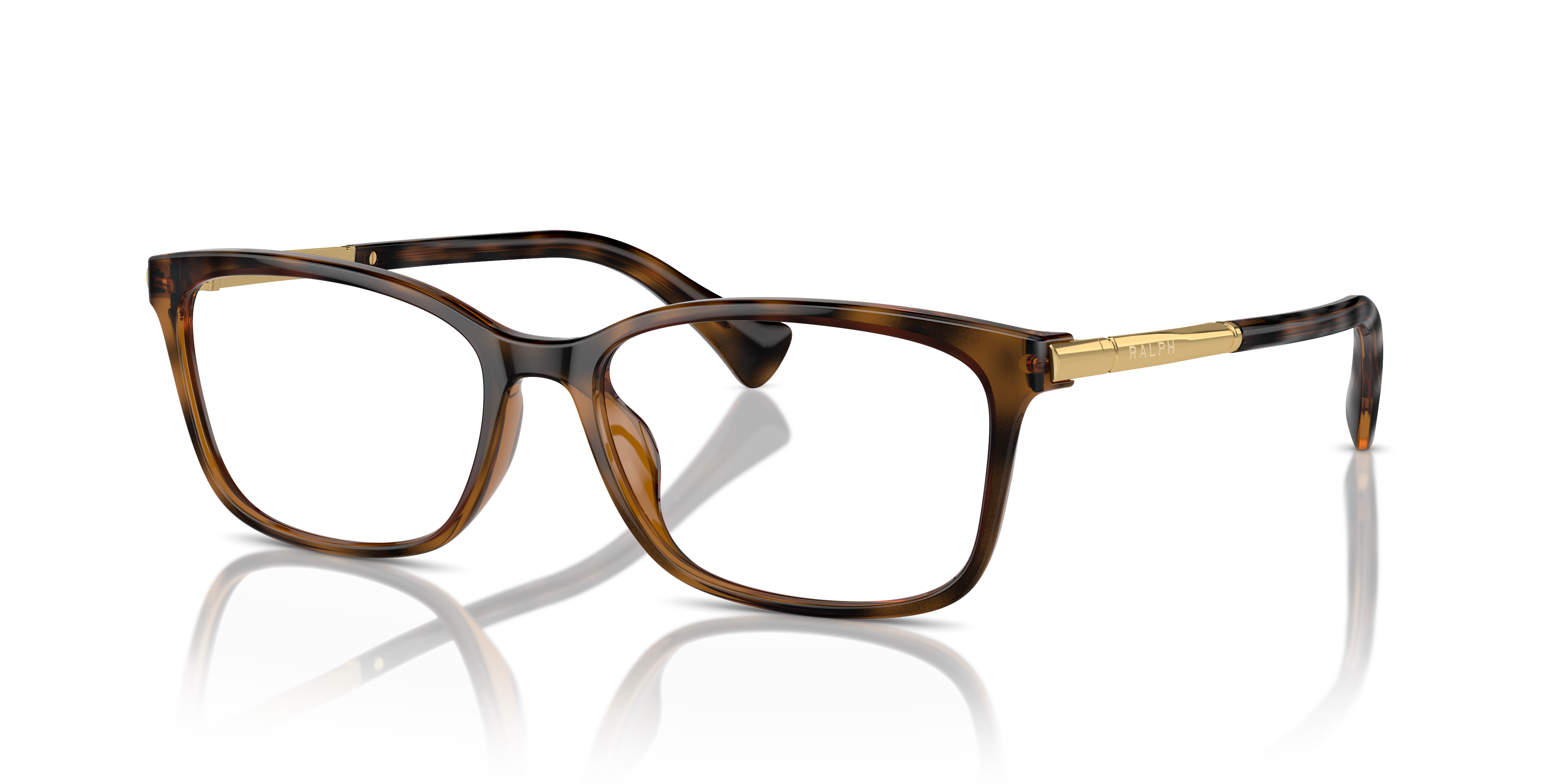 RA7160U Glanzend donker Havana KunststofEyeglass Frames van B24, Hoekweergave