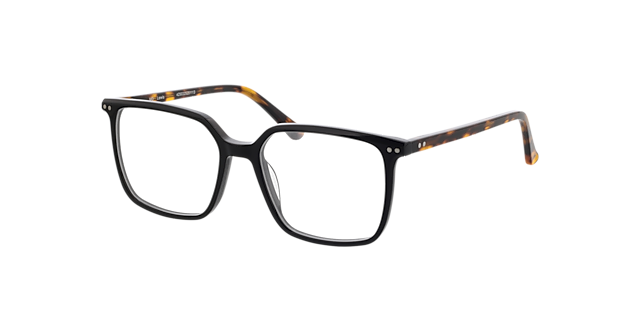 Lewis Zwart AcetaatEyeglass Frames van B24, Hoekweergave