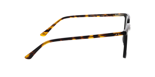 Lewis Zwart AcetaatEyeglass Frames van B24, Zijaanzicht