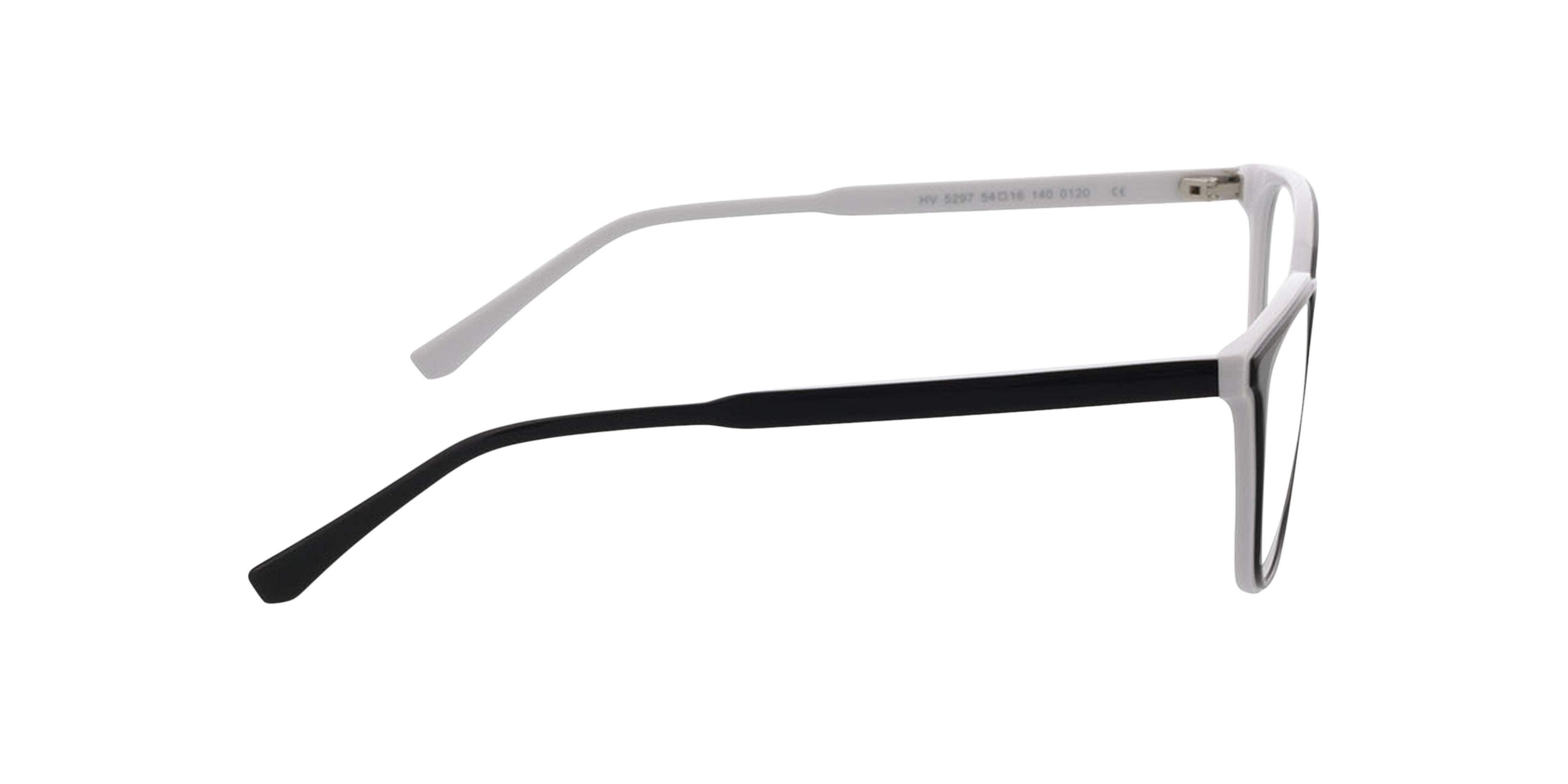 Milano Bilayer Black  &  White AcetatEyeglass Frames von B24, Seitenansicht