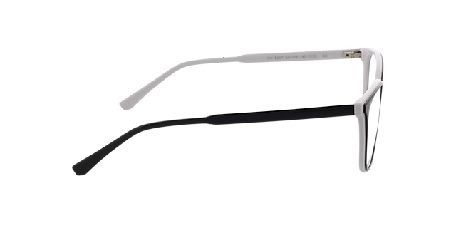 Milano Tweelaags zwart  &  wit AcetaatEyeglass Frames van B24, Zijaanzicht