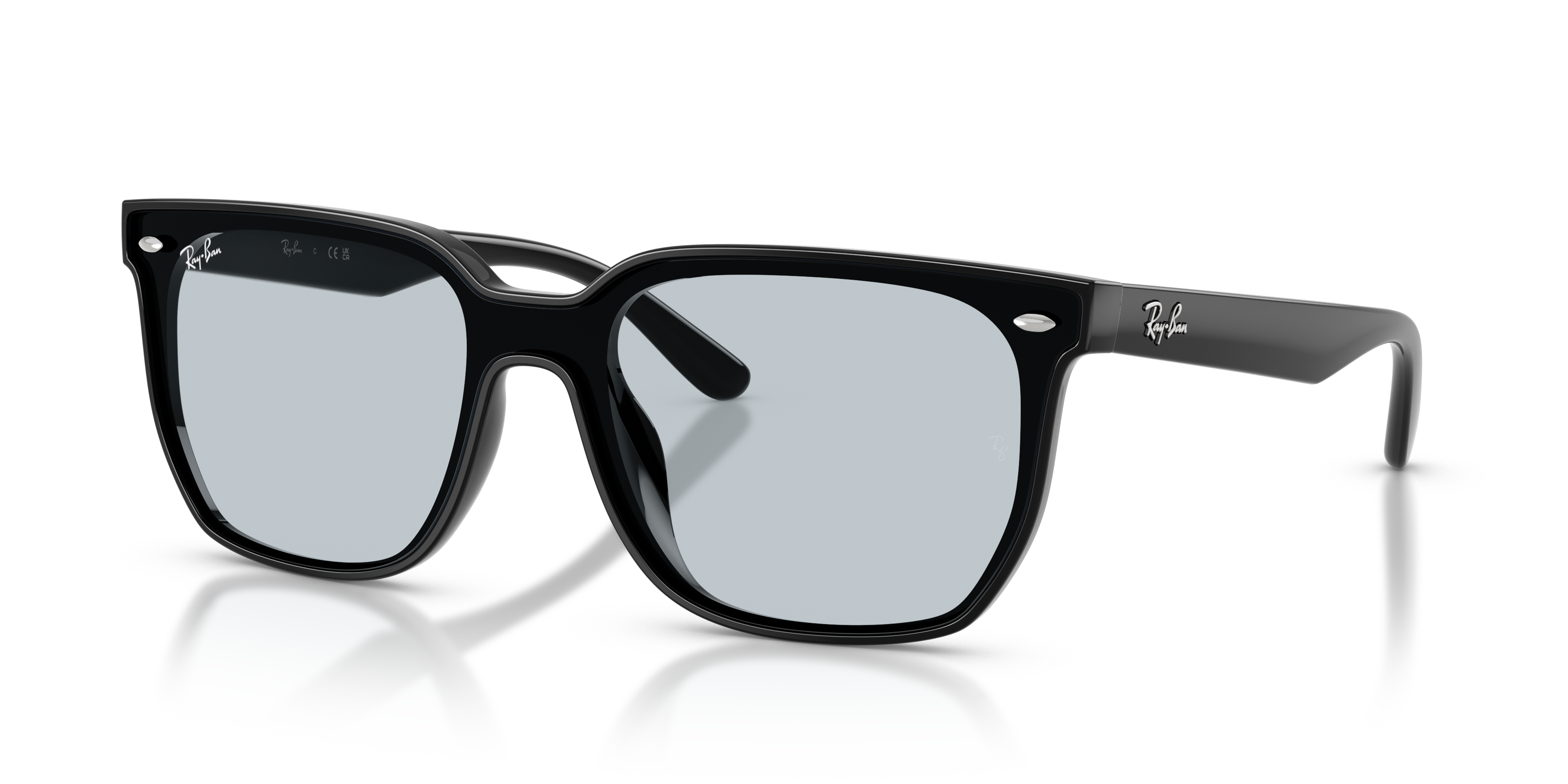 RB4466D Schwarz KunststoffSunglass Frames von B24, Dreiviertelansicht