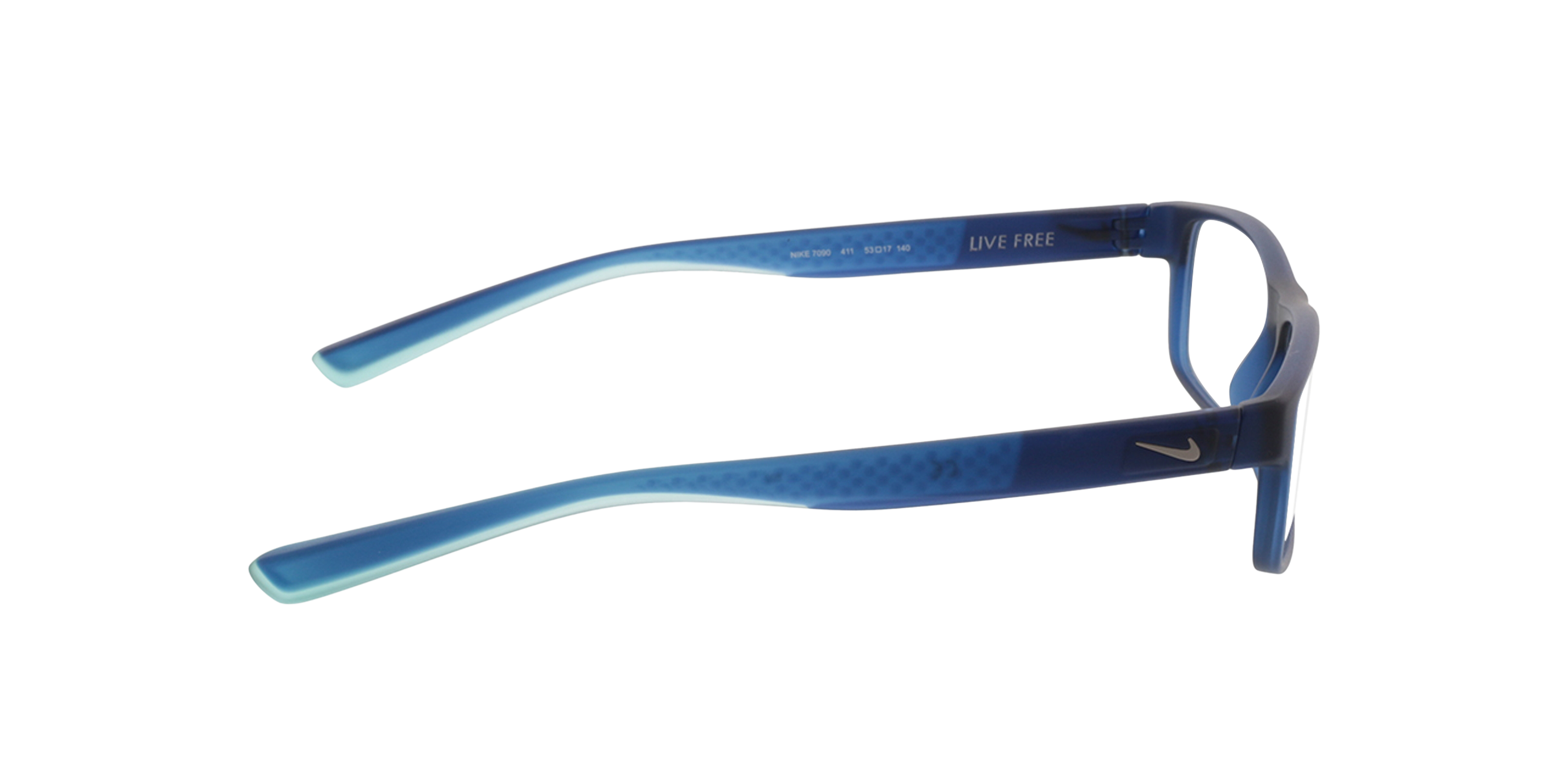 Nike 7090 Blauw mat KunststofEyeglass Frames van B24, Zijaanzicht