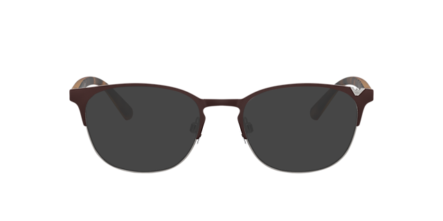 EA1059 Matbruin en staalgrijs MetaalEyeglass Frames van B24, met getinte lenzen