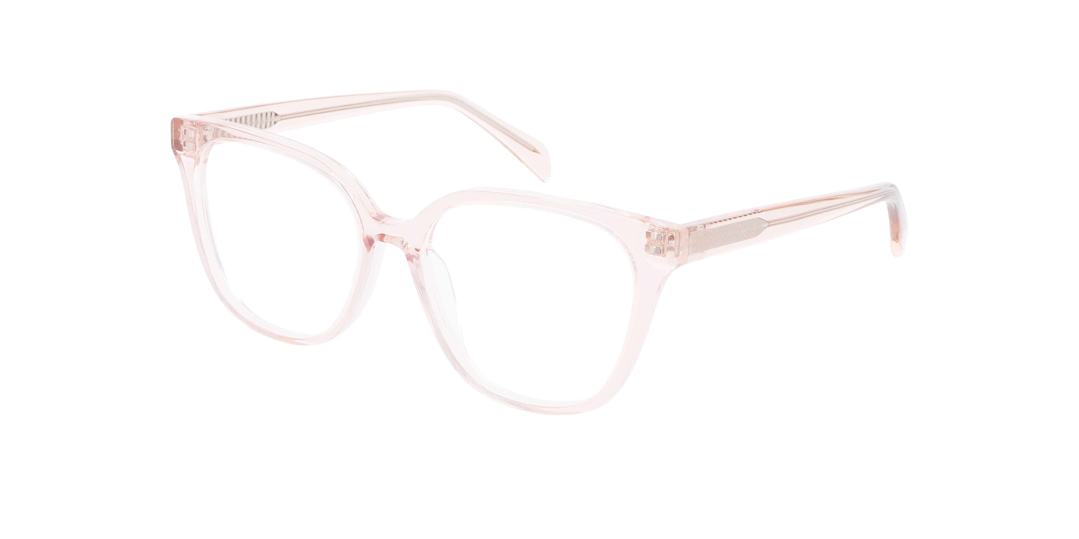 Sabrina Crystal Peach AcetatEyeglass Frames von B24, Dreiviertelansicht