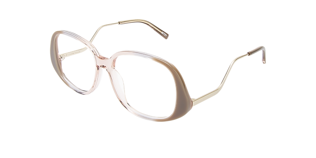 Zela Mercury Grey & Silver Metal AcetaatEyeglass Frames van B24, Hoekweergave