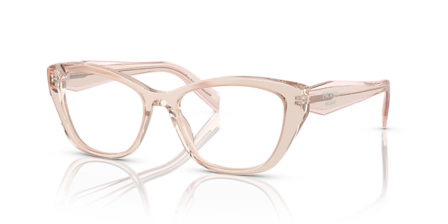 PR 19WV Crystal Geranium AcetatEyeglass Frames von B24, Dreiviertelansicht