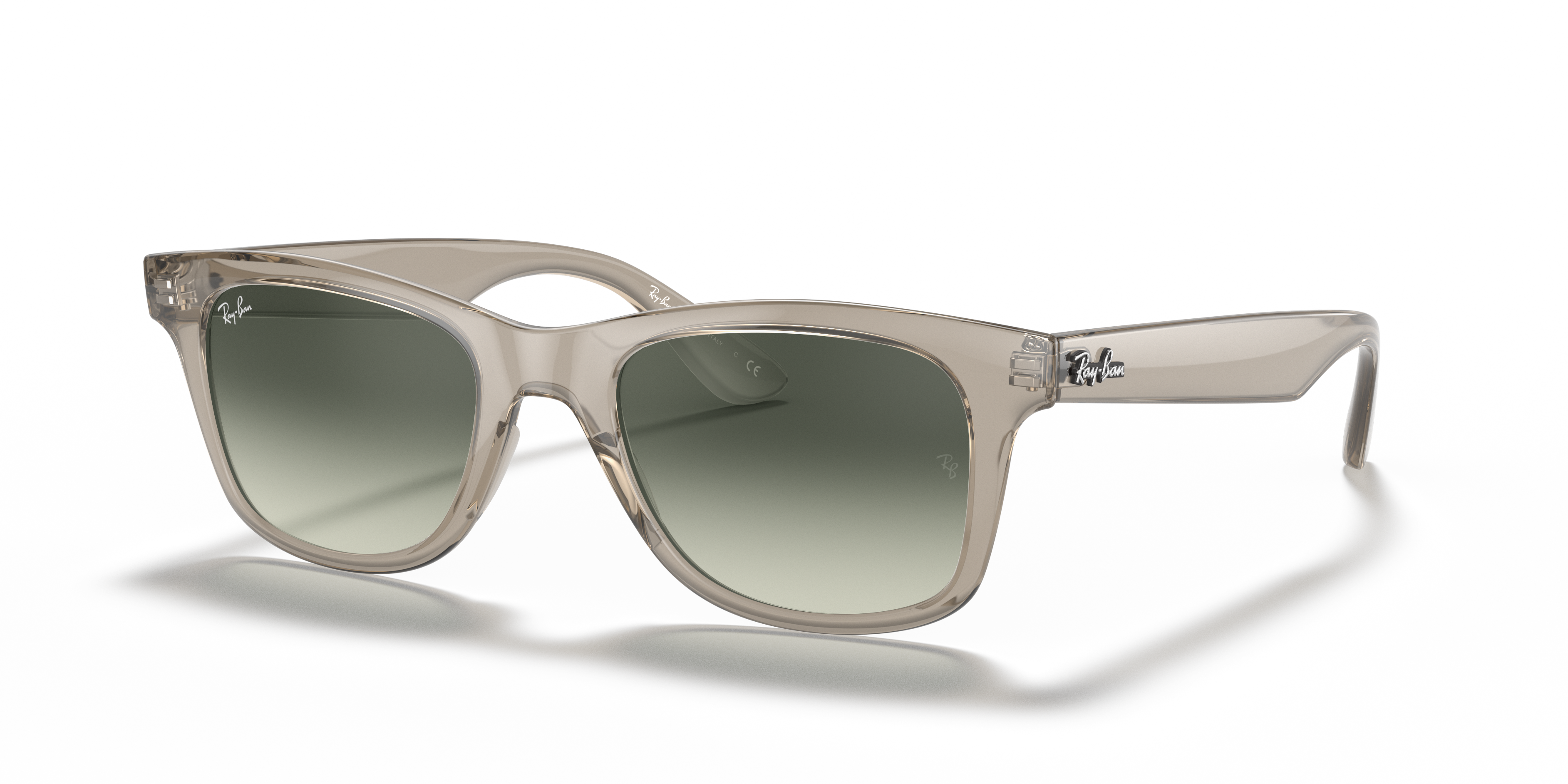 RB4640 Grau transparent KunststoffSunglass Frames von B24, Dreiviertelansicht