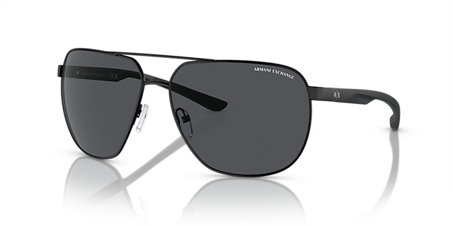 AX2047S Matt Schwarz MetallSunglass Frames von B24, Dreiviertelansicht