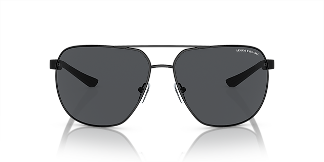 AX2047S Matt Schwarz MetallSunglass Frames von B24, Vorderansicht