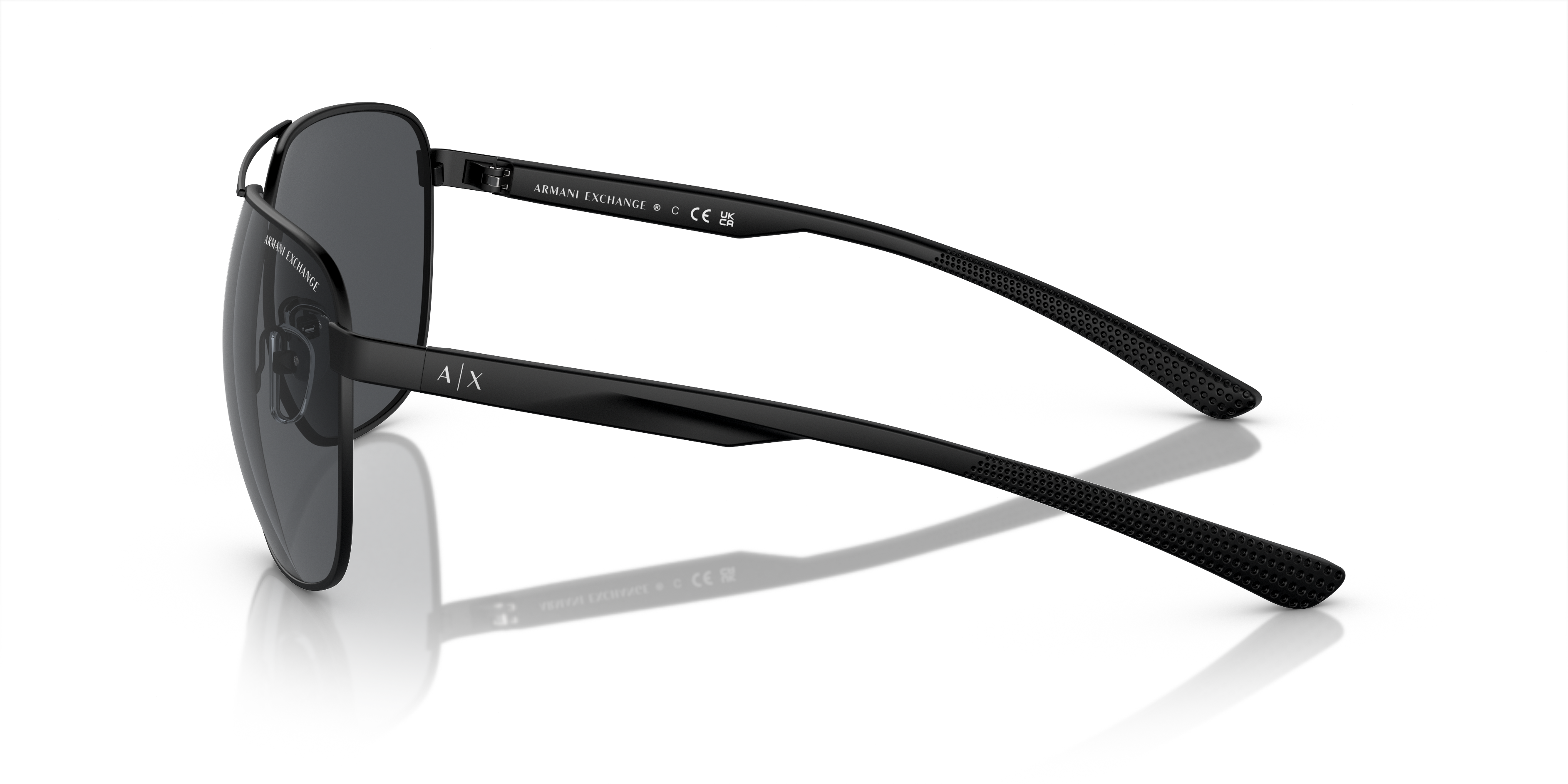 AX2047S Matt Schwarz MetallSunglass Frames von B24, Seitenansicht