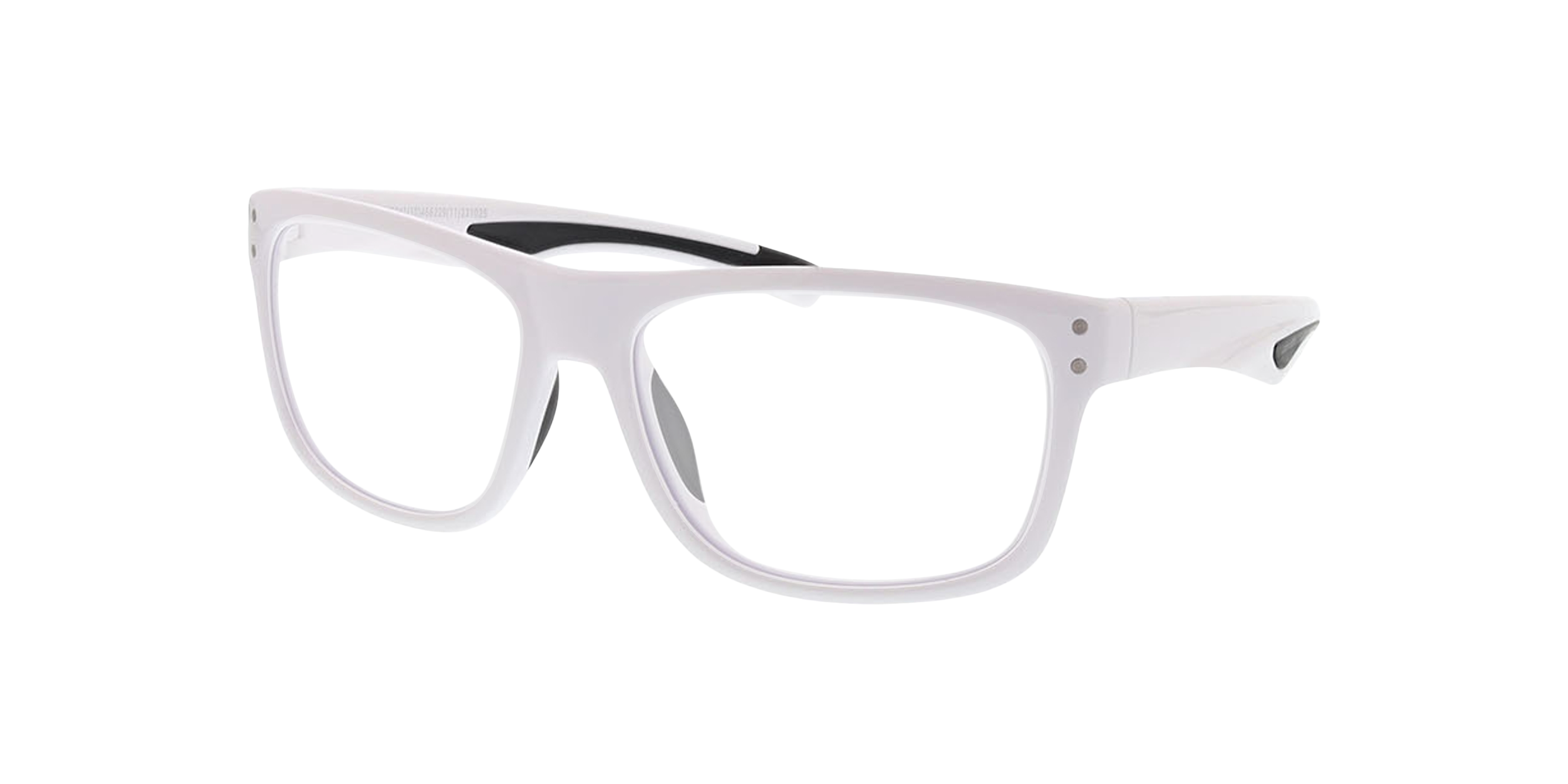 Pace White  &  Black KunststoffEyeglass Frames von B24, Dreiviertelansicht