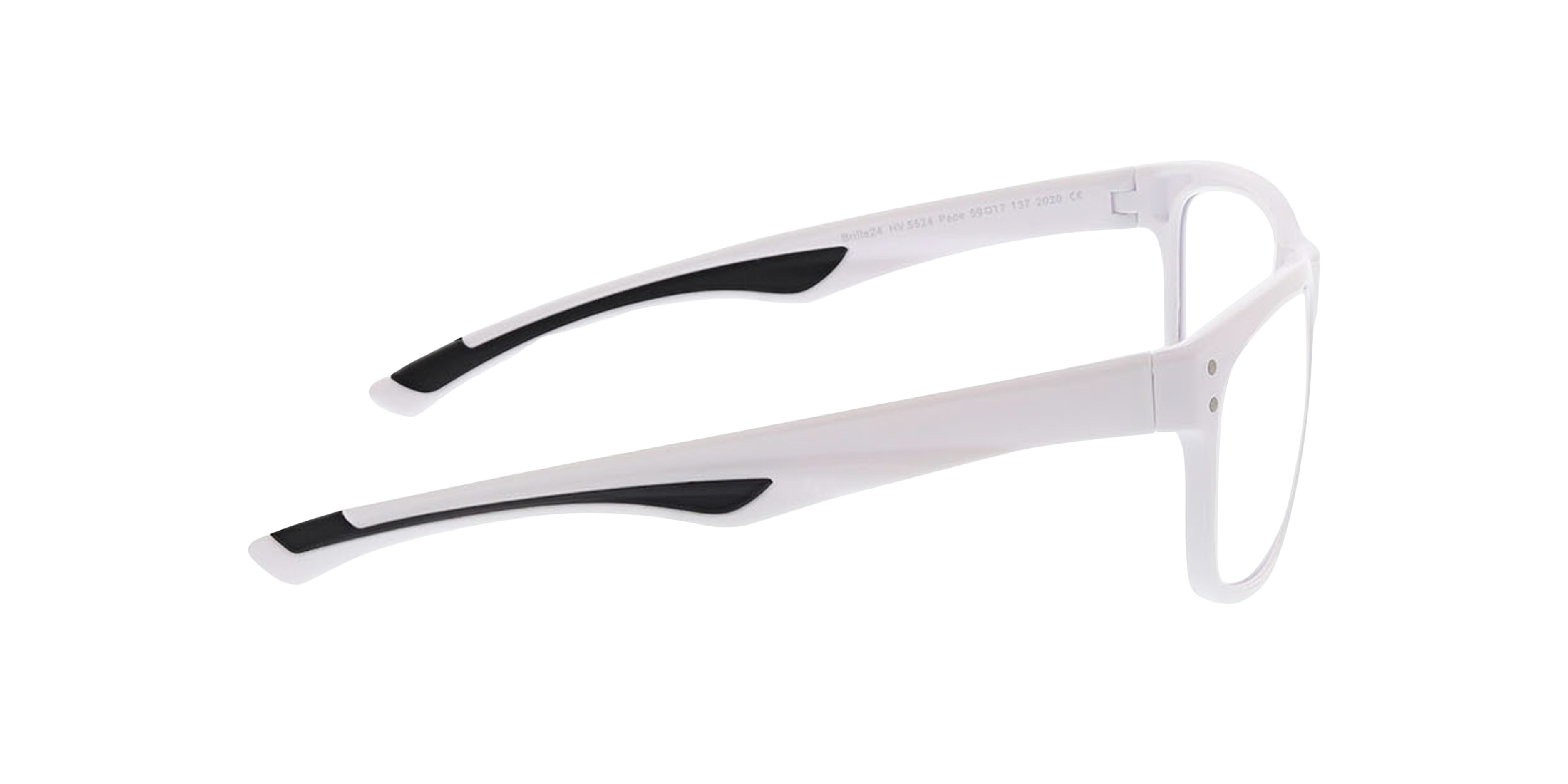 Pace White  &  Black KunststoffEyeglass Frames von B24, Seitenansicht