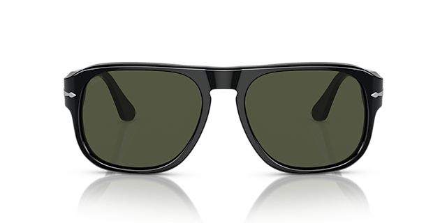 PO3310S Zwart AcetaatSunglass Frames van B24, Vooraanzicht