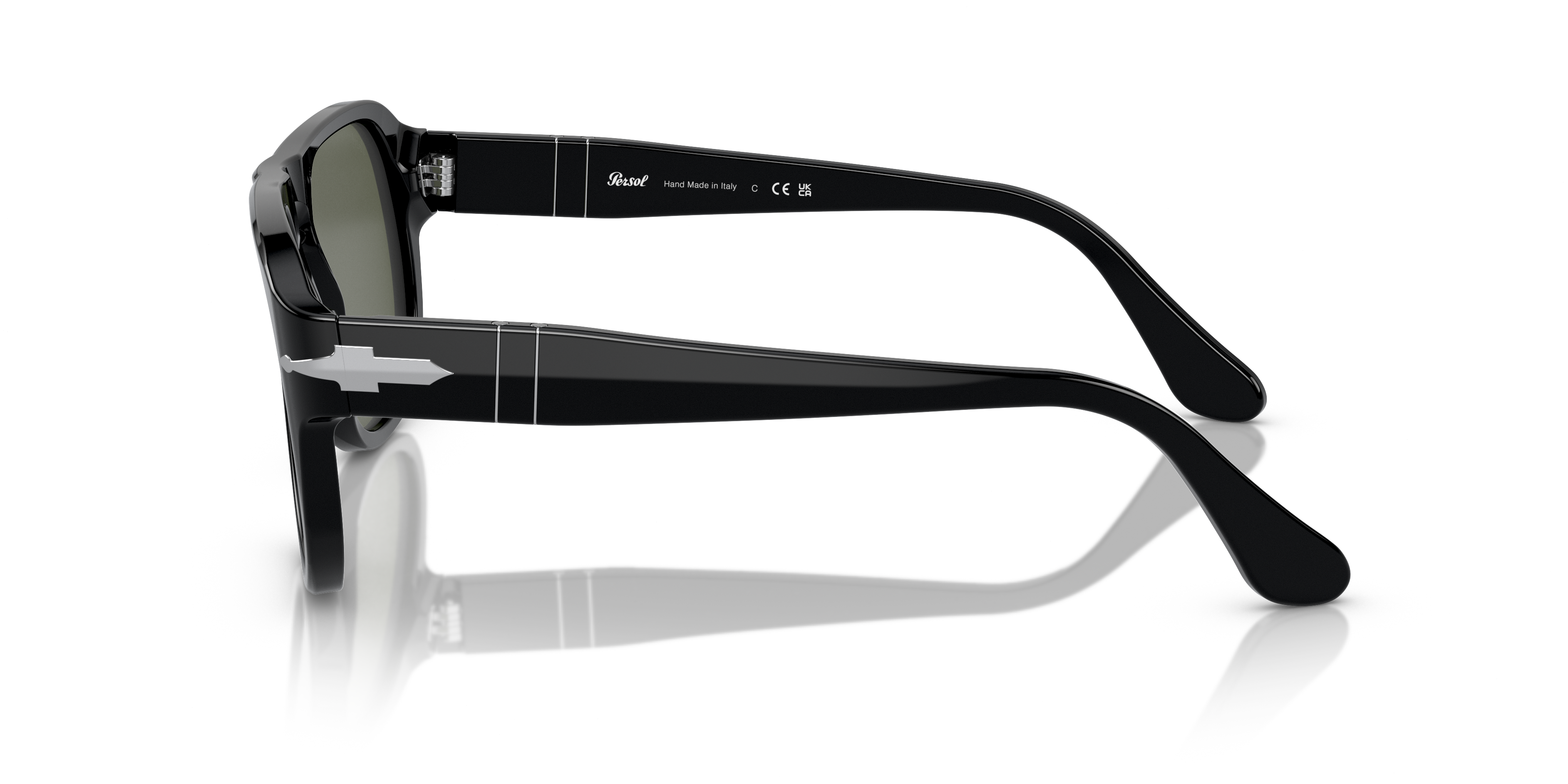 PO3310S Schwarz AcetatSunglass Frames von B24, Seitenansicht