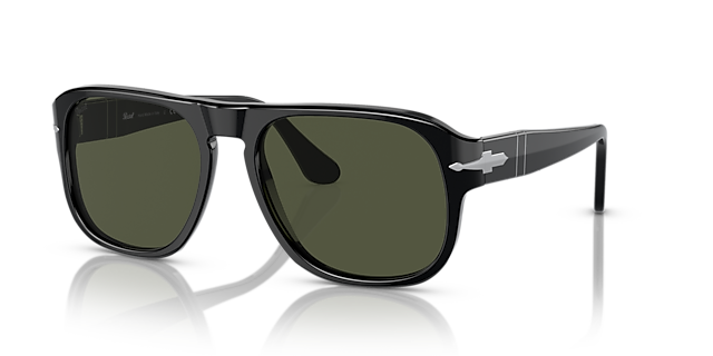 PO3310S Zwart AcetaatSunglass Frames van B24, Hoekweergave