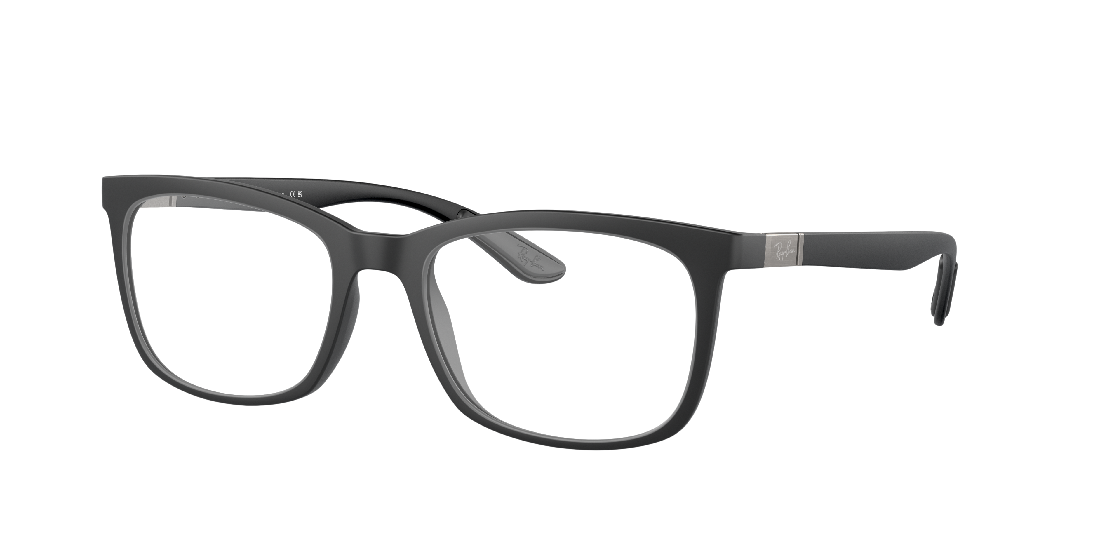 RB7230 Zand zwart KunststofEyeglass Frames van B24, Hoekweergave