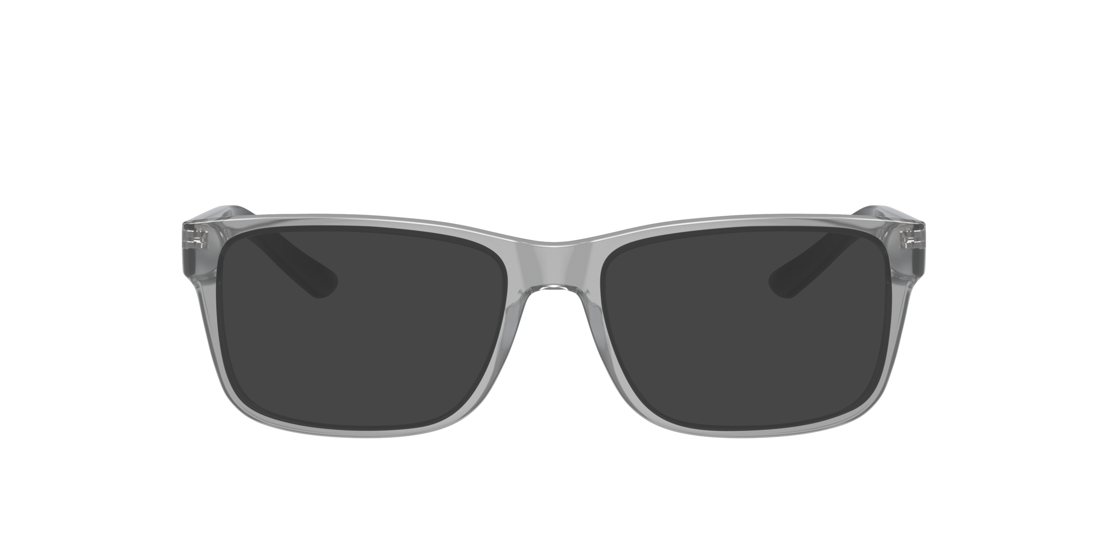 AX3016 Glänzendes transparentes Grau KunststoffEyeglass Frames von B24, mit getönten Gläsern