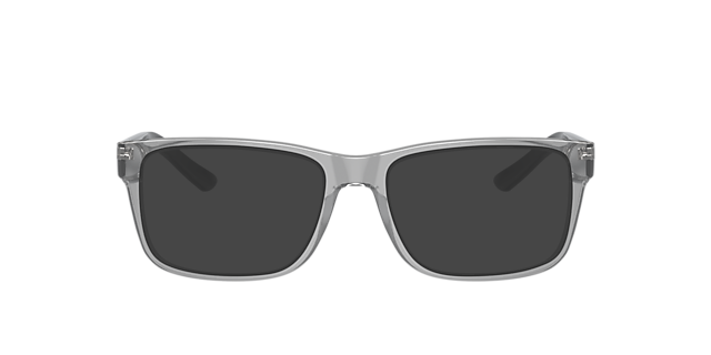 AX3016 Glanzend Transparant Grijs KunststofEyeglass Frames van B24, met getinte lenzen