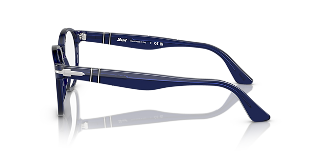 PO3284V Blauw AcetaatEyeglass Frames van B24, Zijaanzicht