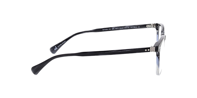 Basel Gradiënt blauw zwart AcetaatEyeglass Frames van B24, Zijaanzicht