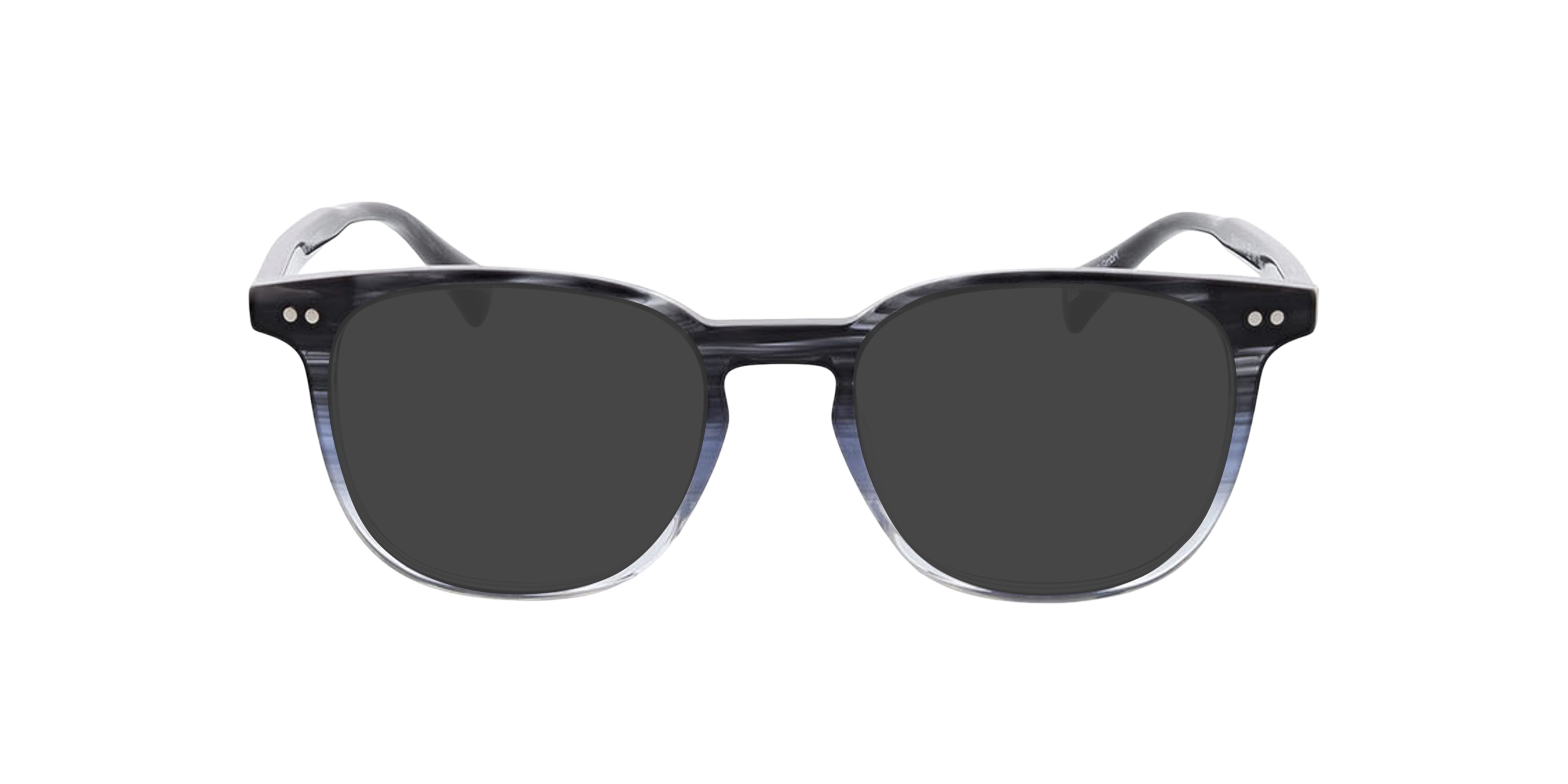 Basel Gradiënt blauw zwart AcetaatEyeglass Frames van B24, met getinte lenzen