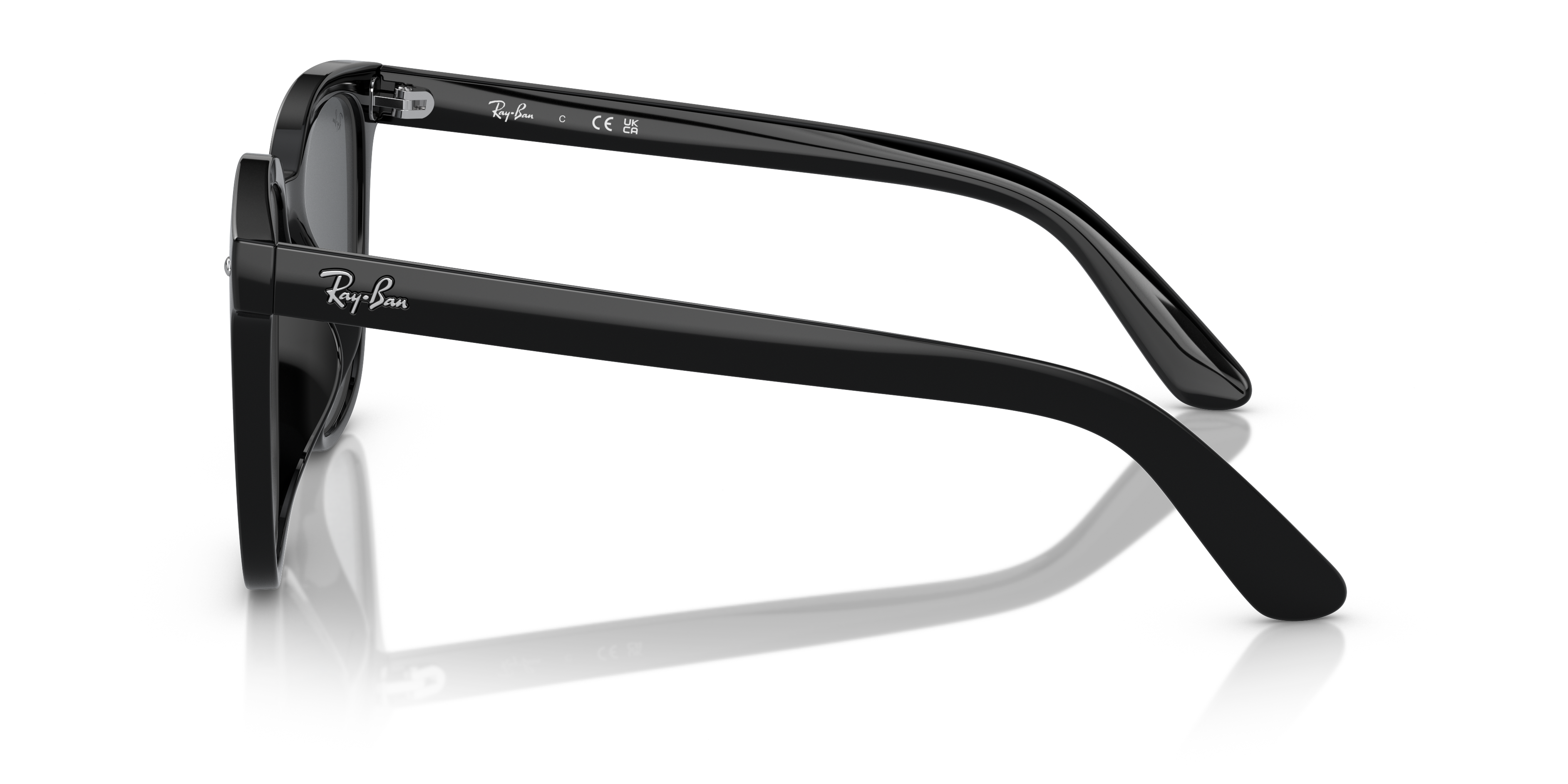 RB4401D Zwart KunststofSunglass Frames van B24, Zijaanzicht