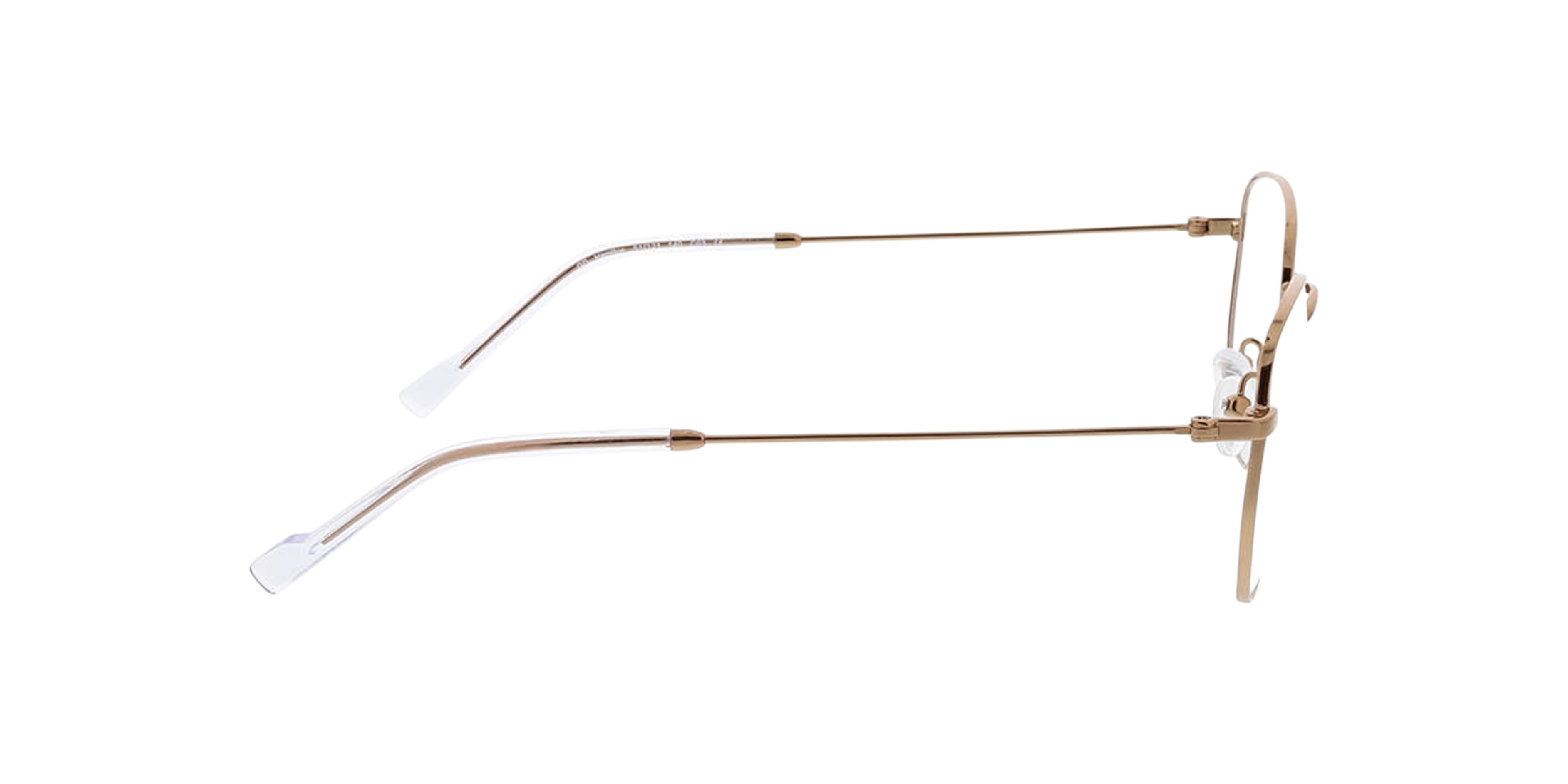 Halifax Copper  &  Crystal MetallEyeglass Frames von B24, Seitenansicht