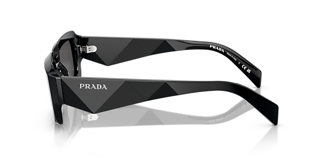 PR 27ZS Zwart AcetaatSunglass Frames van B24, Zijaanzicht