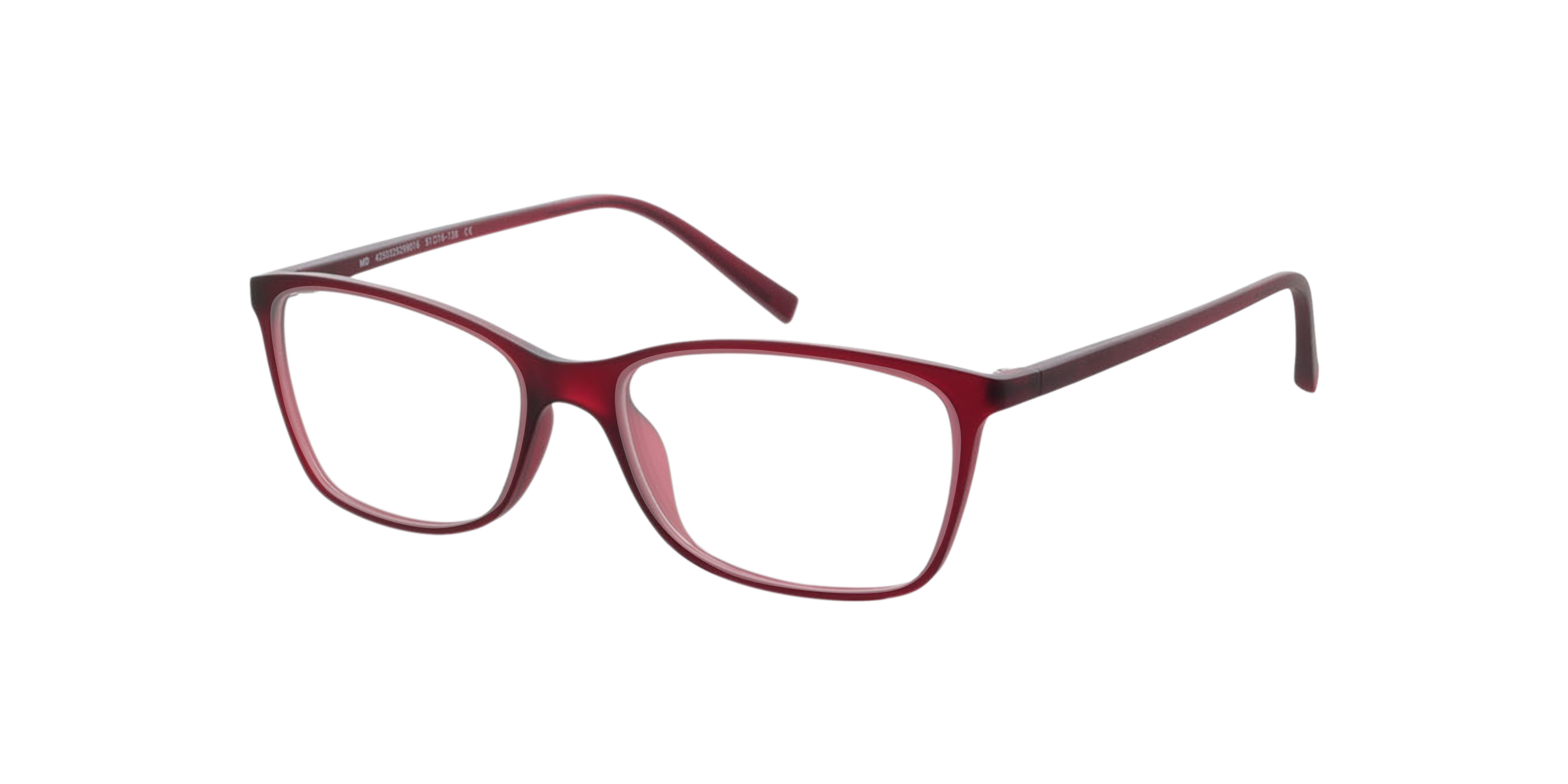 Bergama Rot KunststoffEyeglass Frames von B24, Dreiviertelansicht