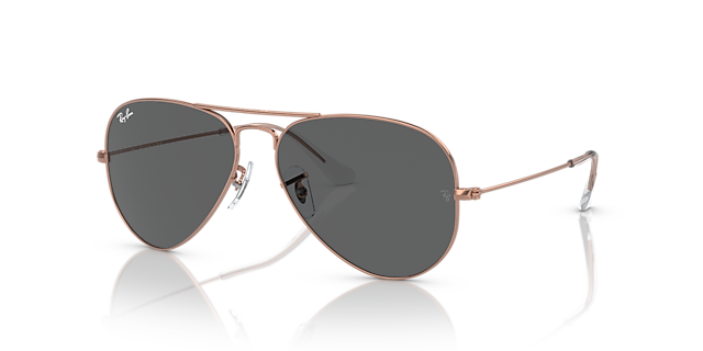 RB3025 Roségoud MetaalSunglass Frames van B24, Hoekweergave