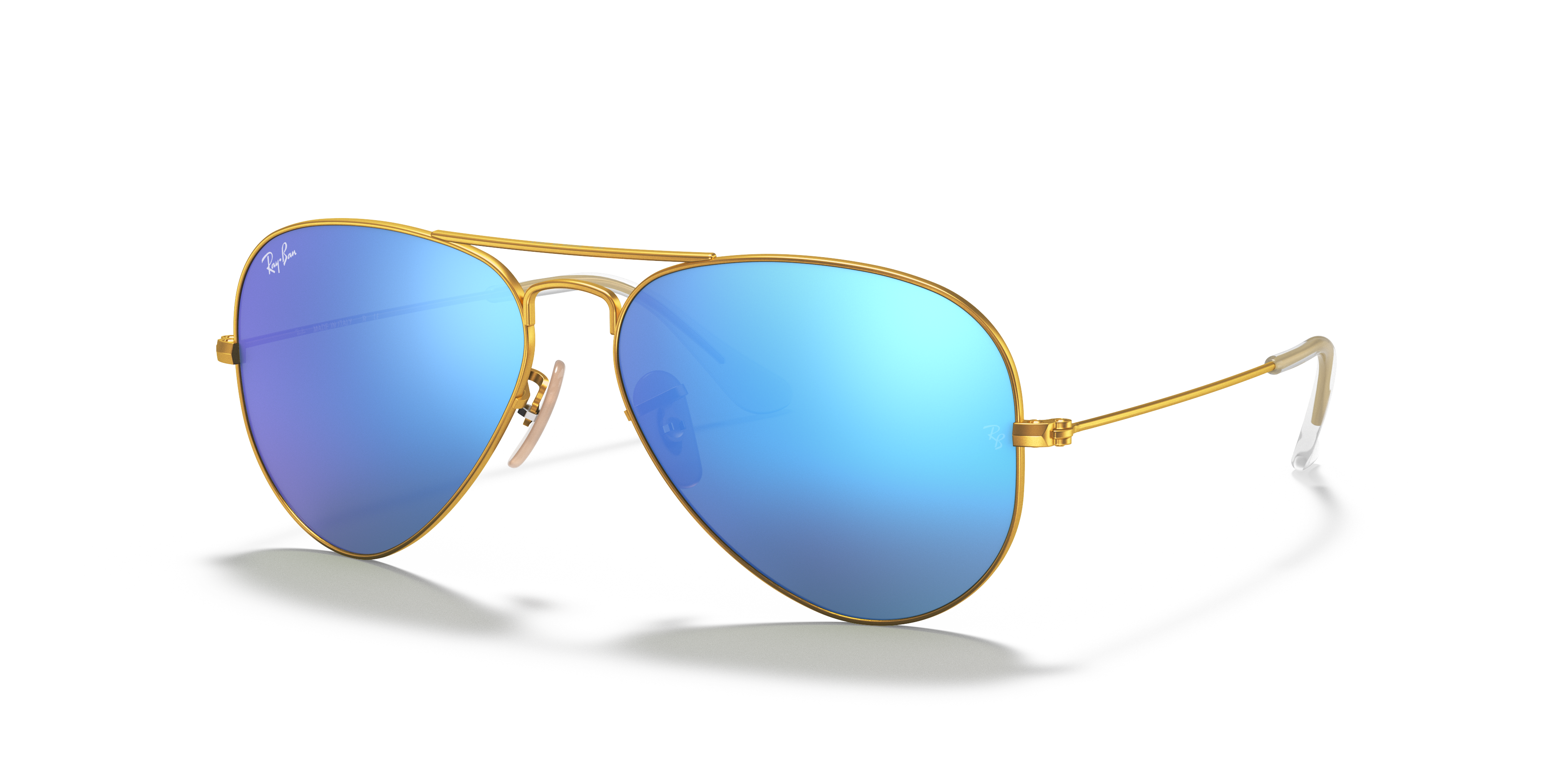RB3025 Goud MetaalSunglass Frames van B24, Hoekweergave