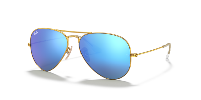 RB3025 Gold MetallSunglass Frames von B24, Dreiviertelansicht