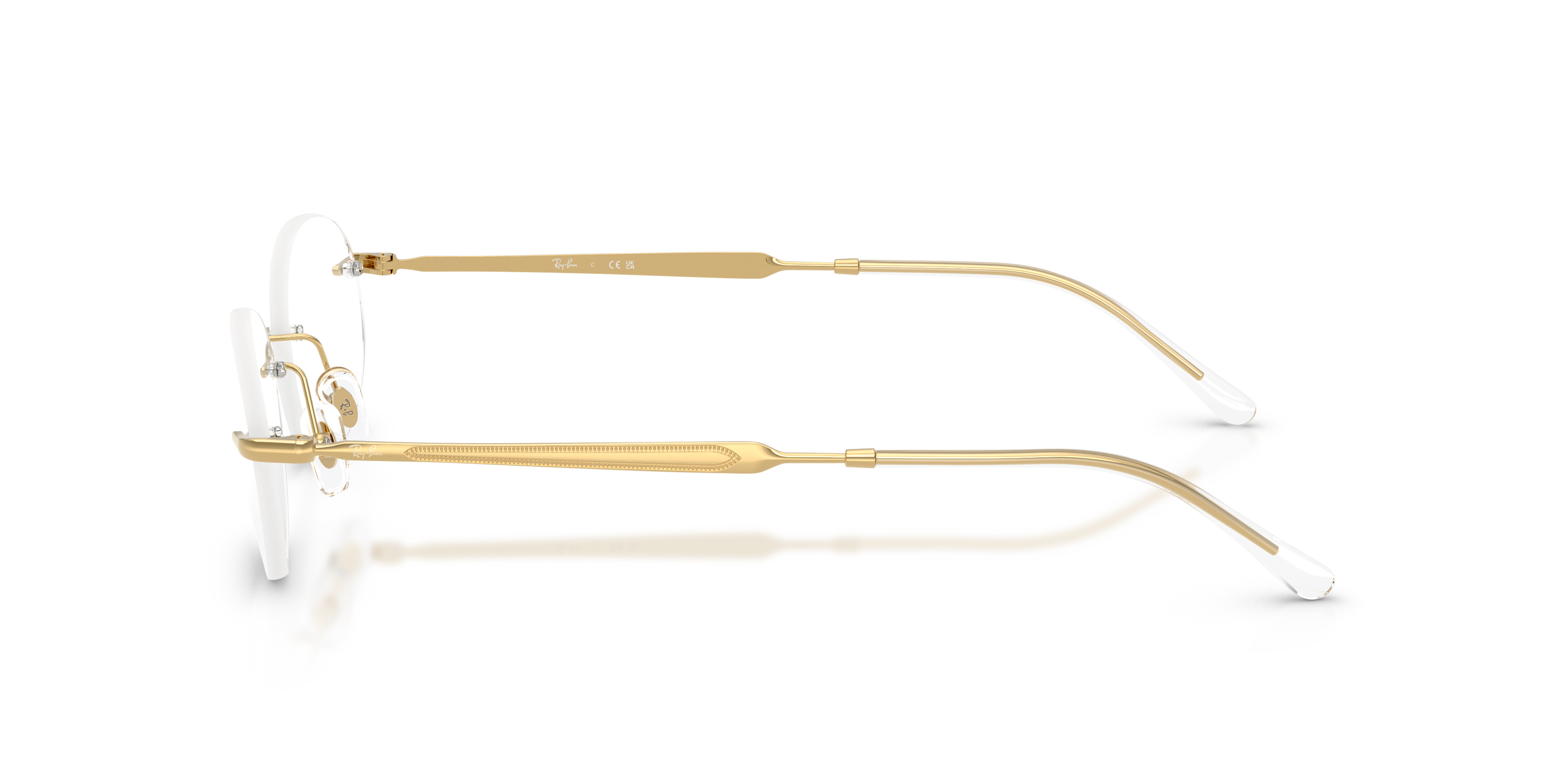 RB3767V Arista Gold MetallEyeglass Frames von B24, Seitenansicht