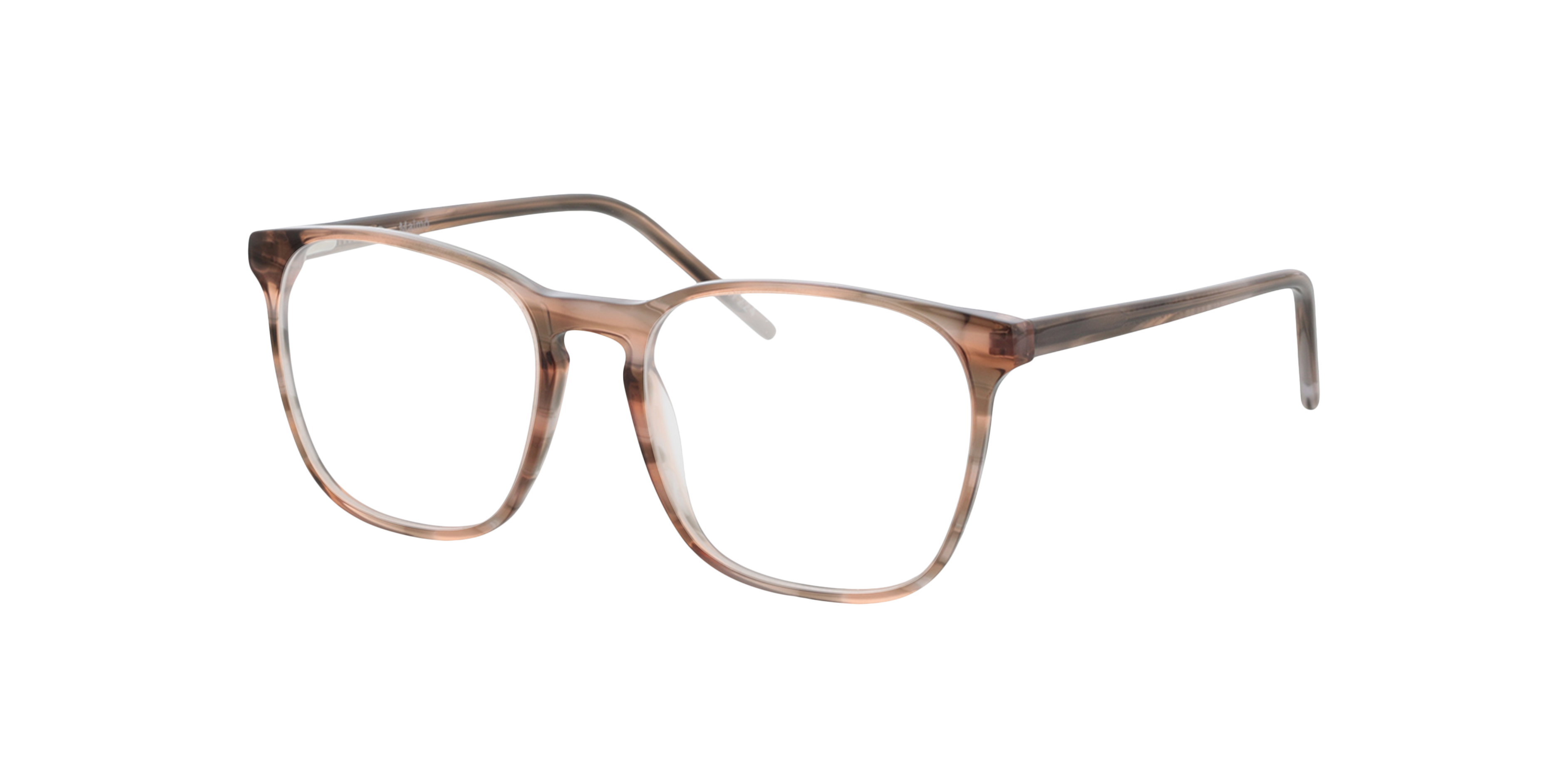 Malmö Rosa Hornfarben AcetatEyeglass Frames von B24, Dreiviertelansicht