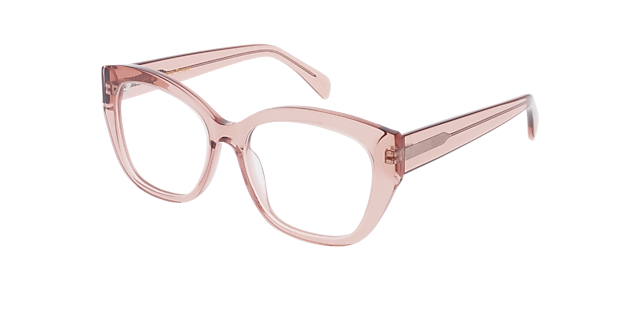 Kate CT Crystal Rosewood AcetatEyeglass Frames von B24, Dreiviertelansicht