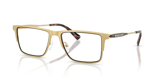 MK3097 Yellow Gold MetaalEyeglass Frames van B24, Hoekweergave