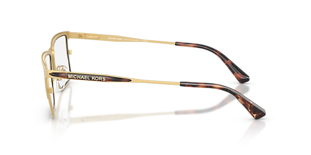 MK3097 Yellow Gold MetaalEyeglass Frames van B24, Zijaanzicht