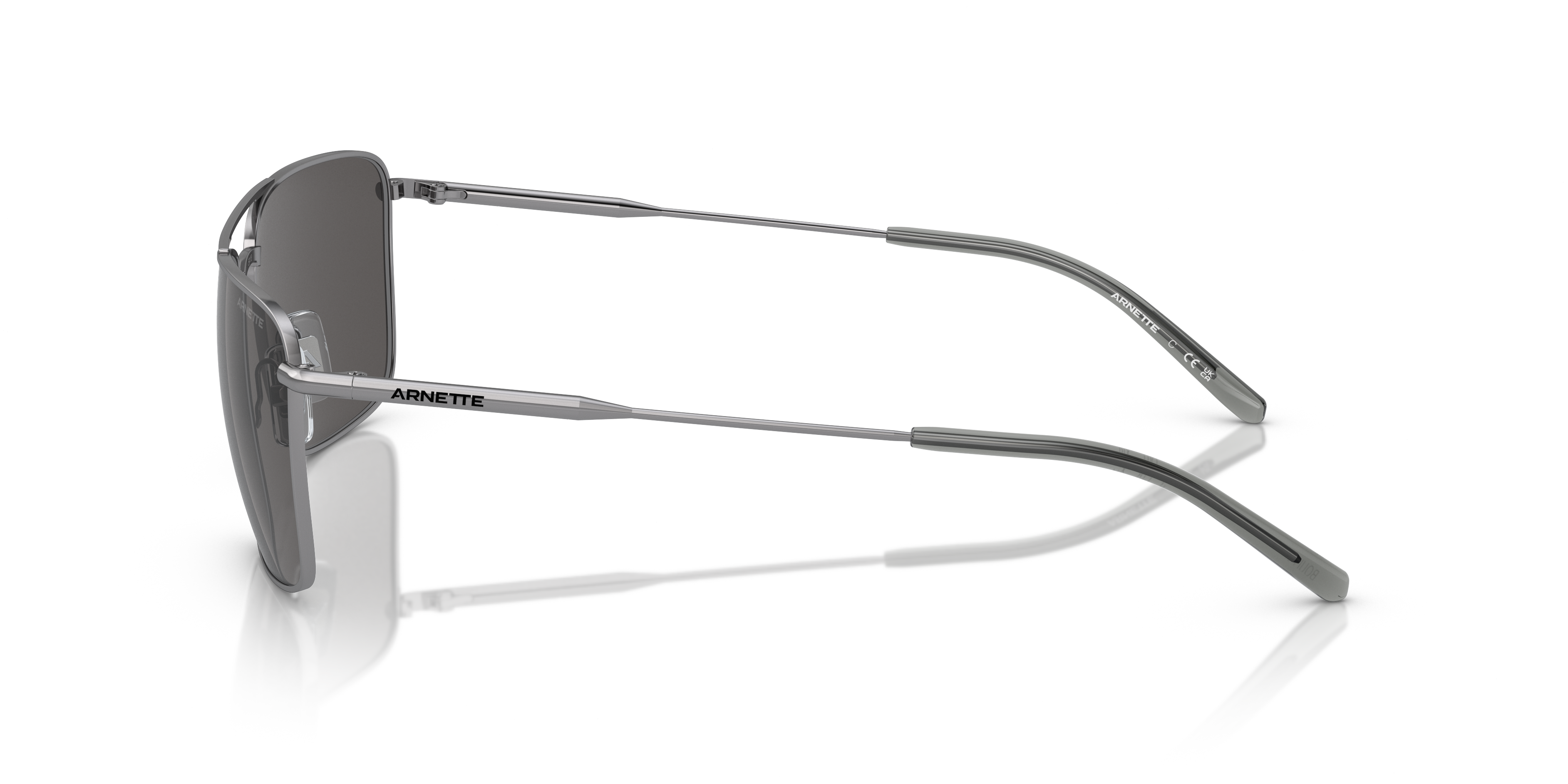 AN3088 Staalgrijs MetaalSunglass Frames van B24, Zijaanzicht