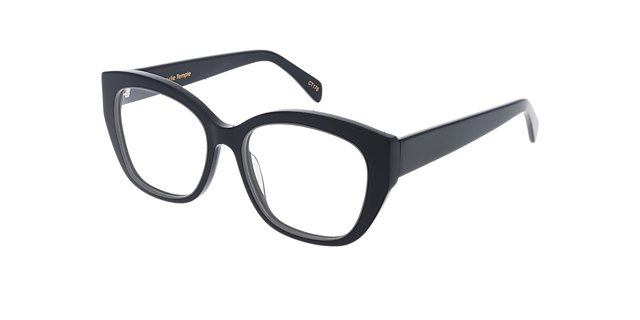 Kate CT Jet Black AcetatEyeglass Frames von B24, Dreiviertelansicht