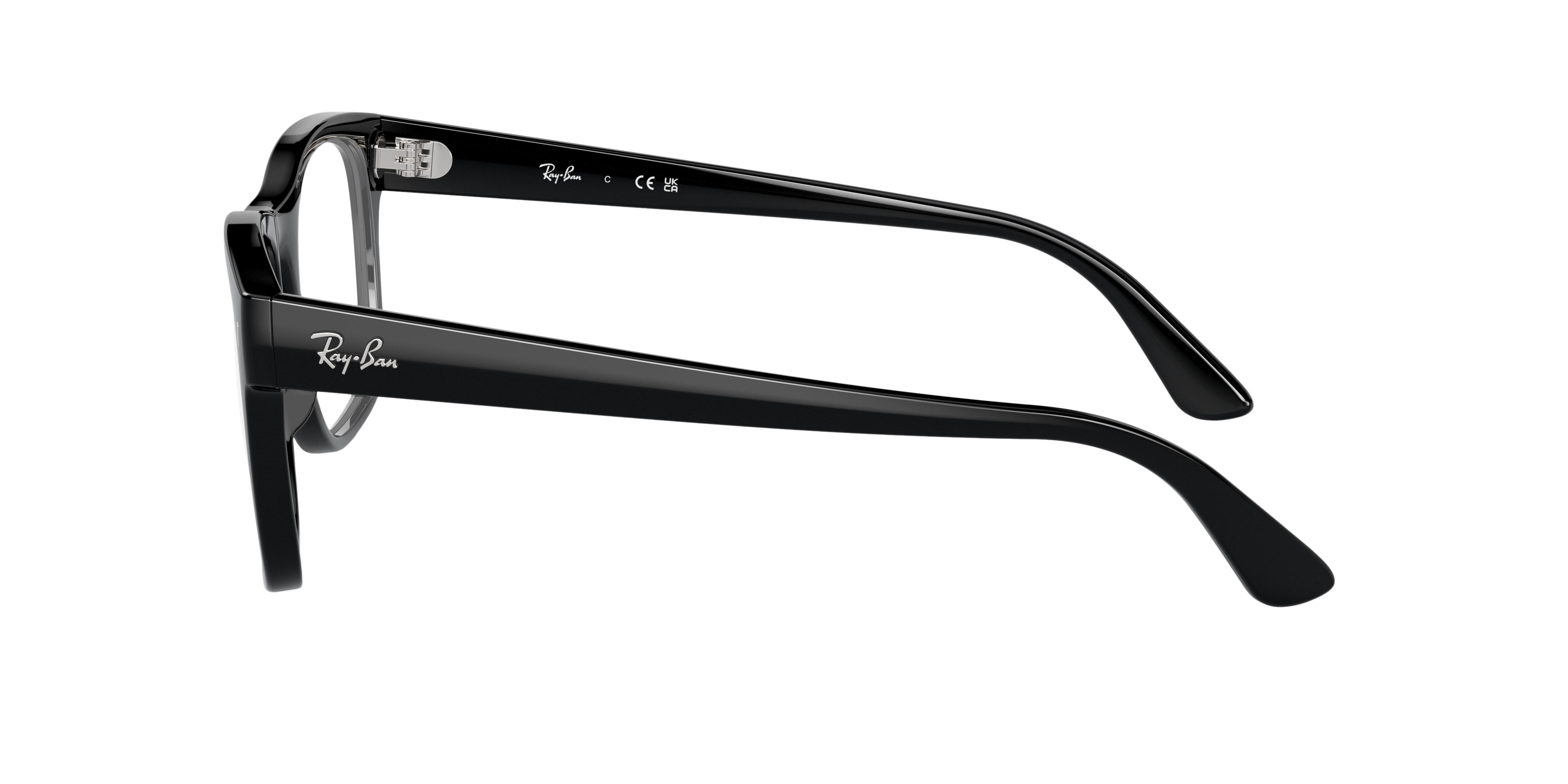 RB7228 Schwarz KunststoffEyeglass Frames von B24, Seitenansicht